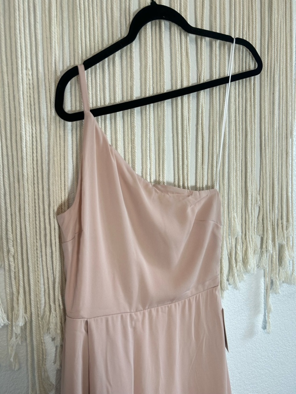 SHOW ME YOUR MUMU Shannon One Shoulder Dress Dusty Blush Crisp Bridesmaid Sz S - Picture 10 of 16